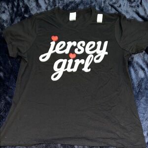 Jersey Girl Black Women’s T-Shirt (Ladies XXL)
